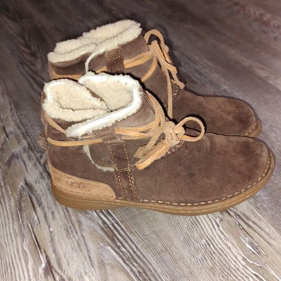 UGG 'La Jolla' Boots chocolate Youth size 3 - Picture 5 of 9